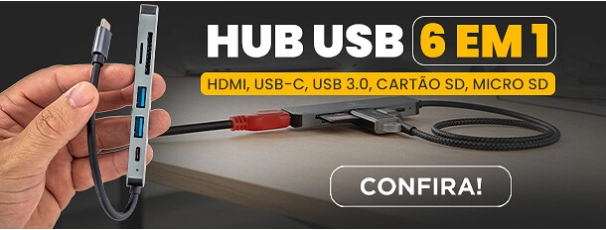 HUB 6em 1 com Super Desconto