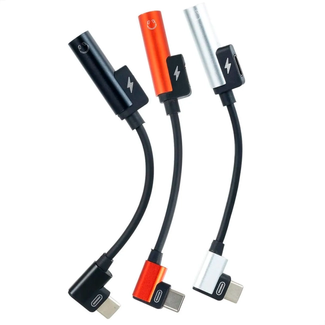 Adaptador Tipo C para P2 3,5mm - Fone com carregamento